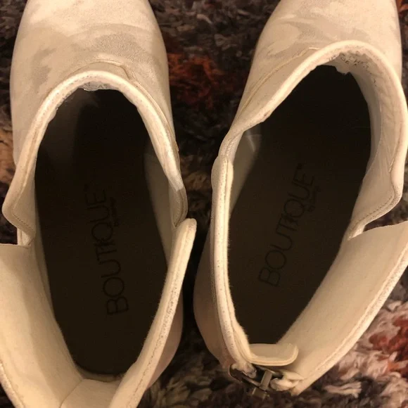White Ankle Boots - Picture 6 of 7